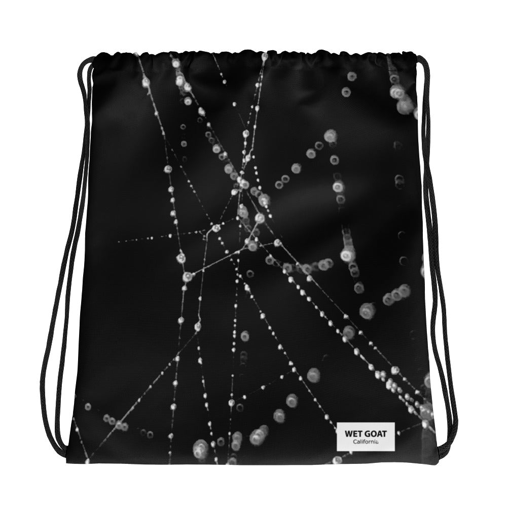 spiderweb drawstring bag