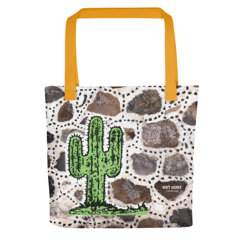 cactus pueblo tote bag